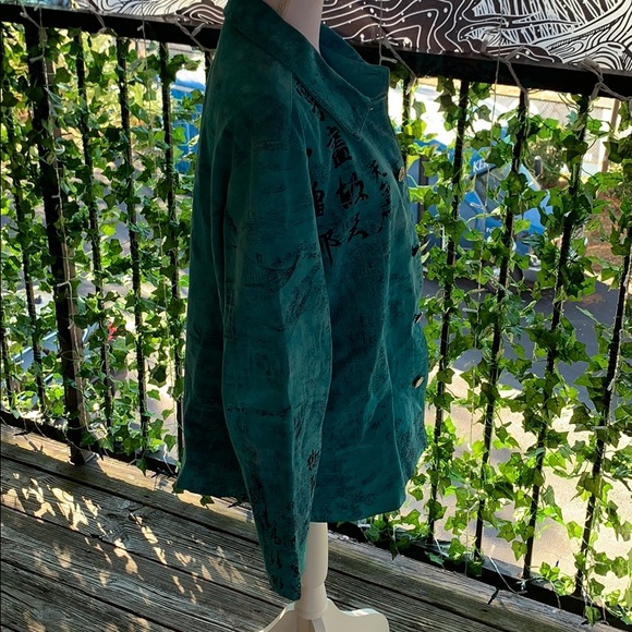 Chico’s leather lined button up - Picture 3 of 4